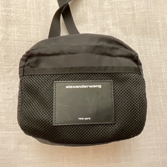 Alexander Wang Wangsport Front Logo Crossbody Black Nylon Bag NWOT - Picture 9 of 16
